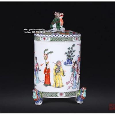 BÌNH 3 CHÂN VẼ TAY CAO CẤP